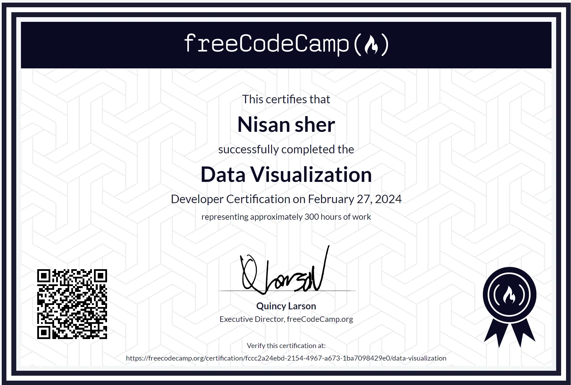freeCodeCamp Data Visualization Certificate